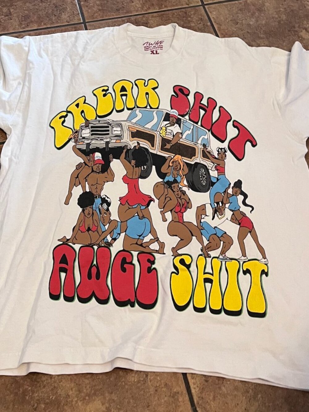 AWGE Asap Rocky Freak Sh*t Tee Shirt  Size XL